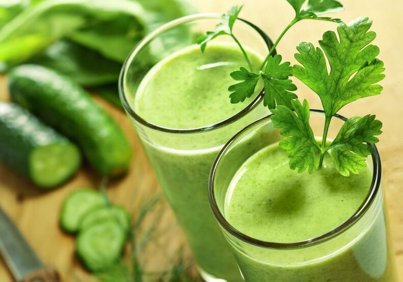 jus de concombre au persil pour la prostatite